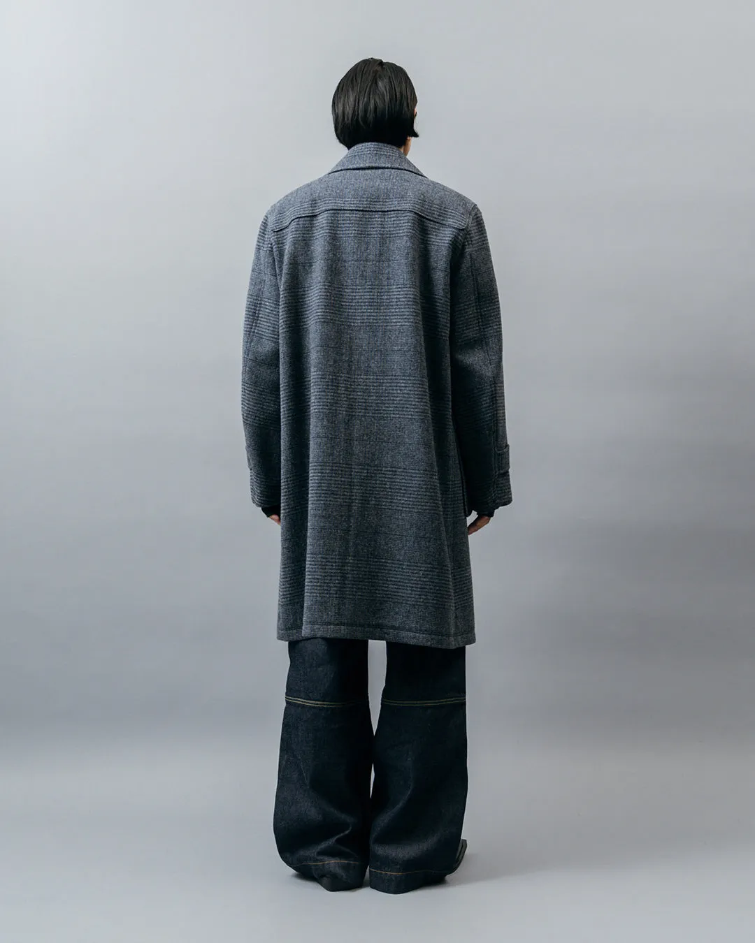 HEAVY WOOL POSTMAN COAT .10【GLEN CHECK】