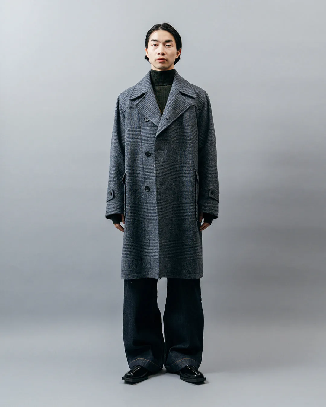 HEAVY WOOL POSTMAN COAT .10【GLEN CHECK】