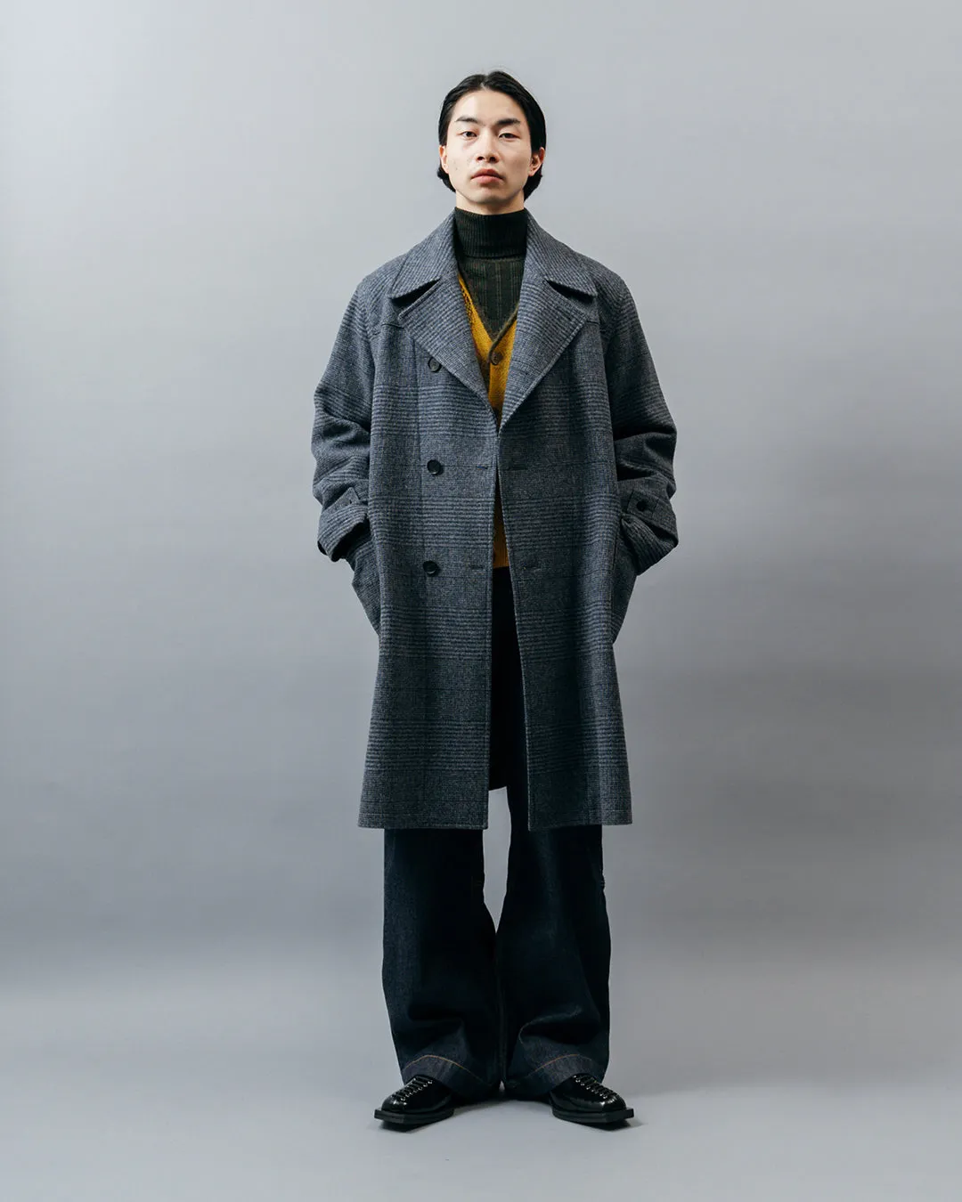 HEAVY WOOL POSTMAN COAT .10【GLEN CHECK】