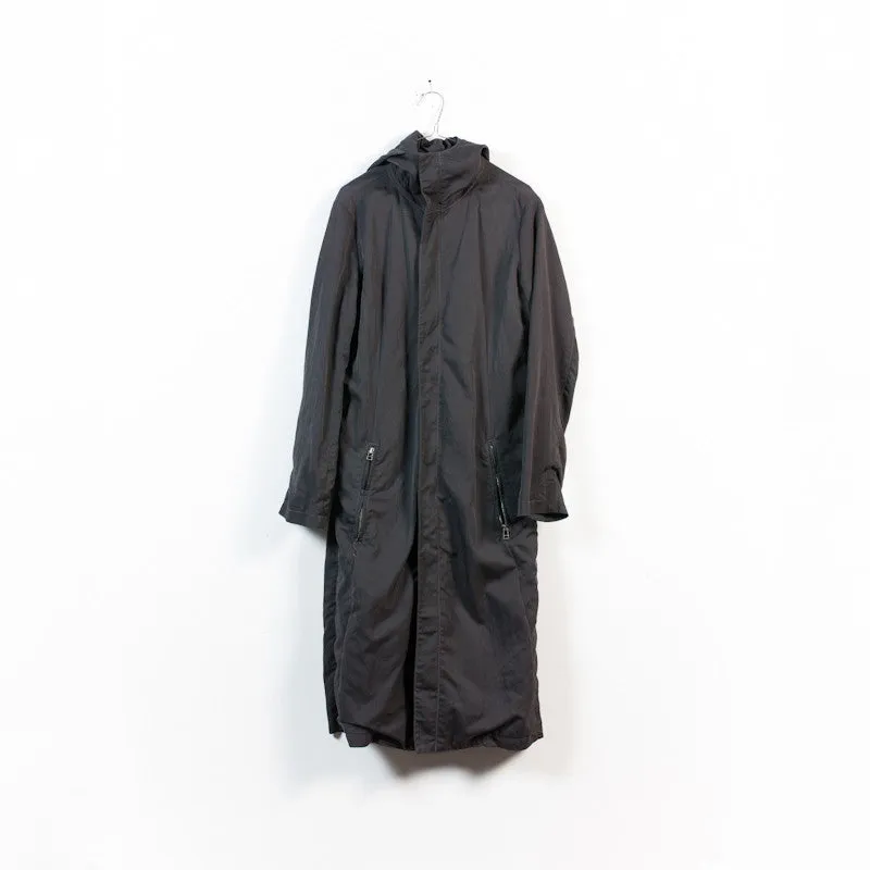 high neck hooded parka