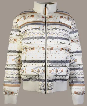 Hooey Women's Cream Aztec Print Full Zip Puffer Jacket HJ139CRAZ