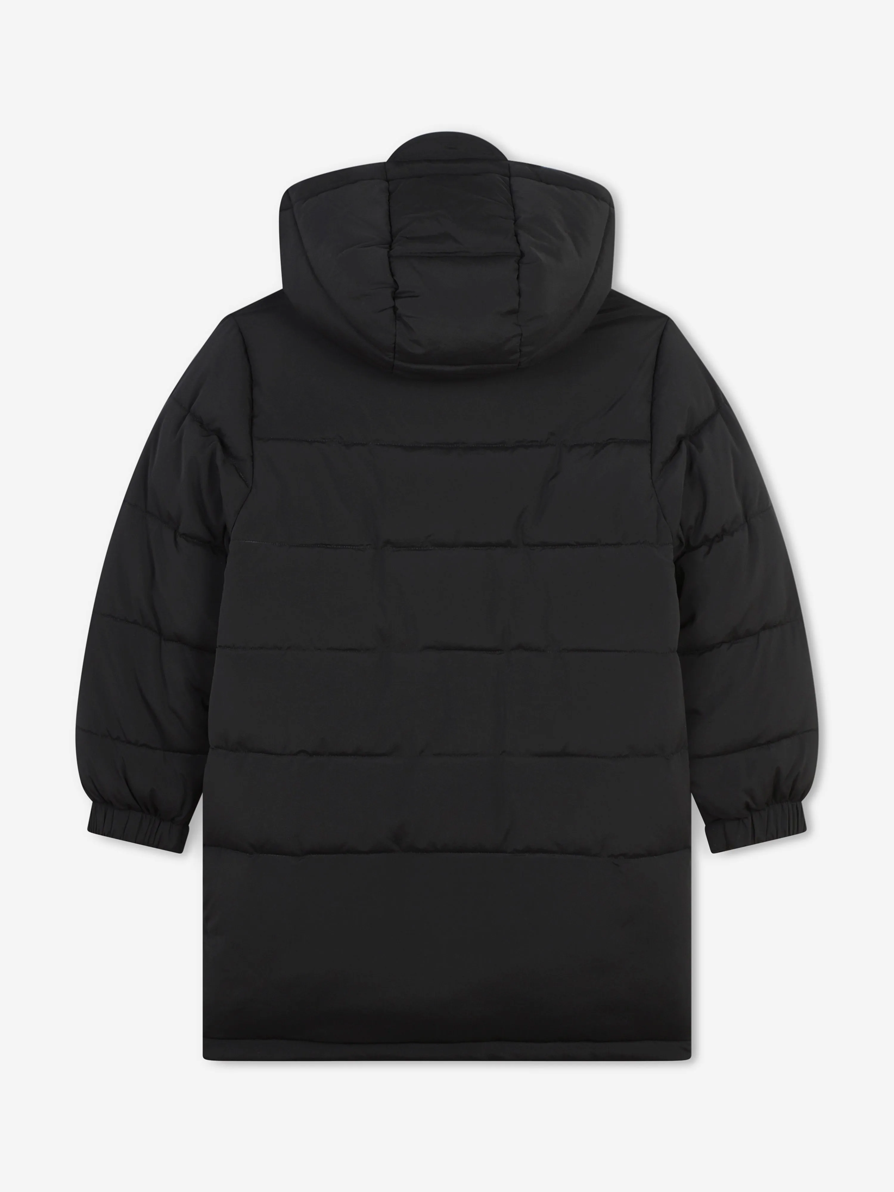 Hugo Boys Long Puffer Jacket in Black