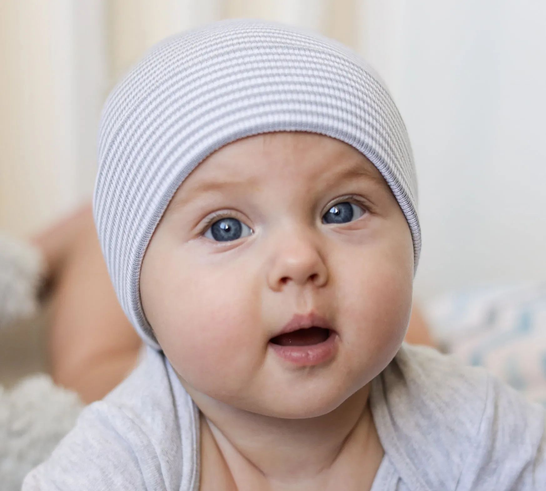 ilybean Gray and White Striped Bow Tie Onesie Set