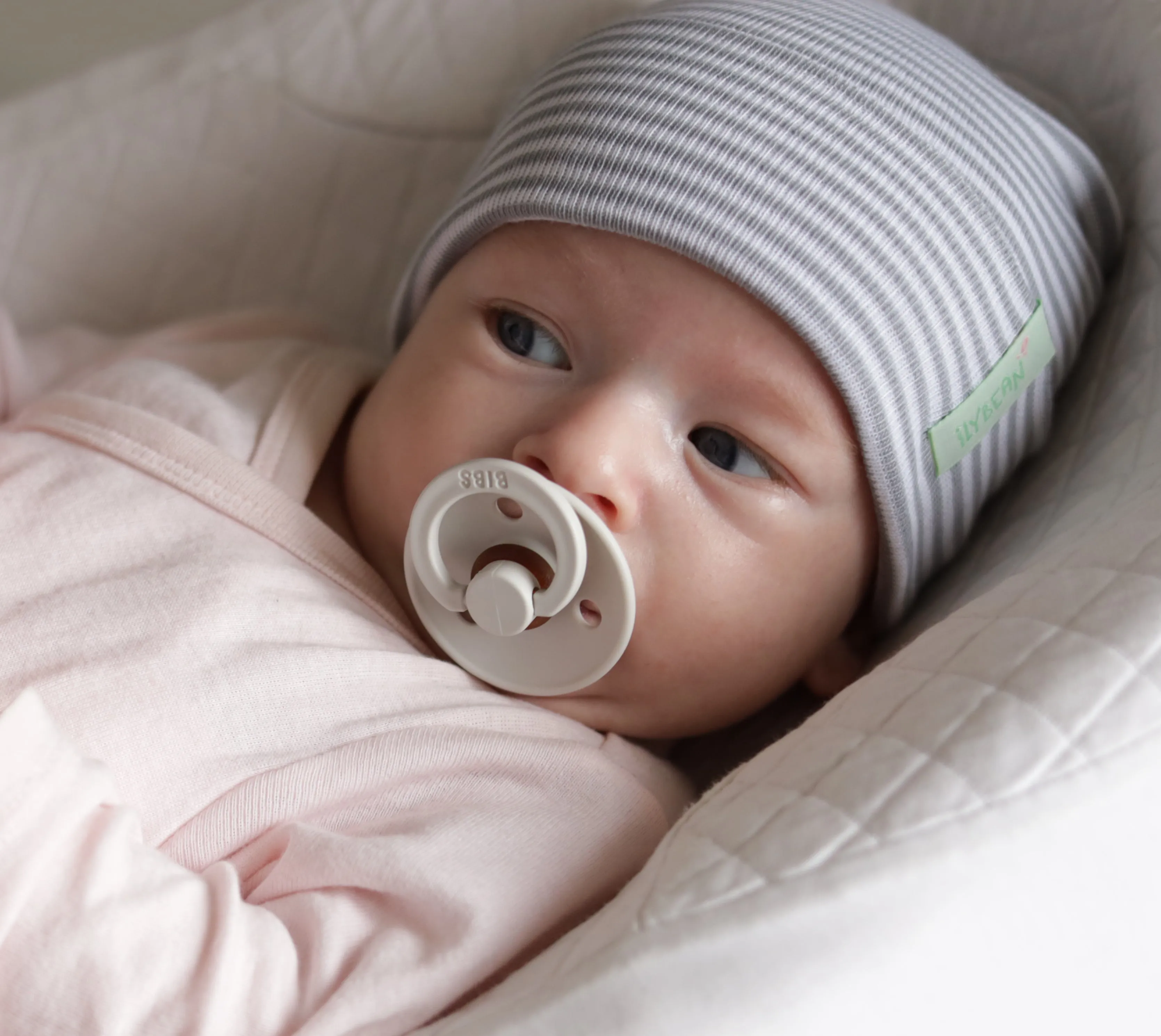 ilybean Gray and White Striped Bow Tie Onesie Set