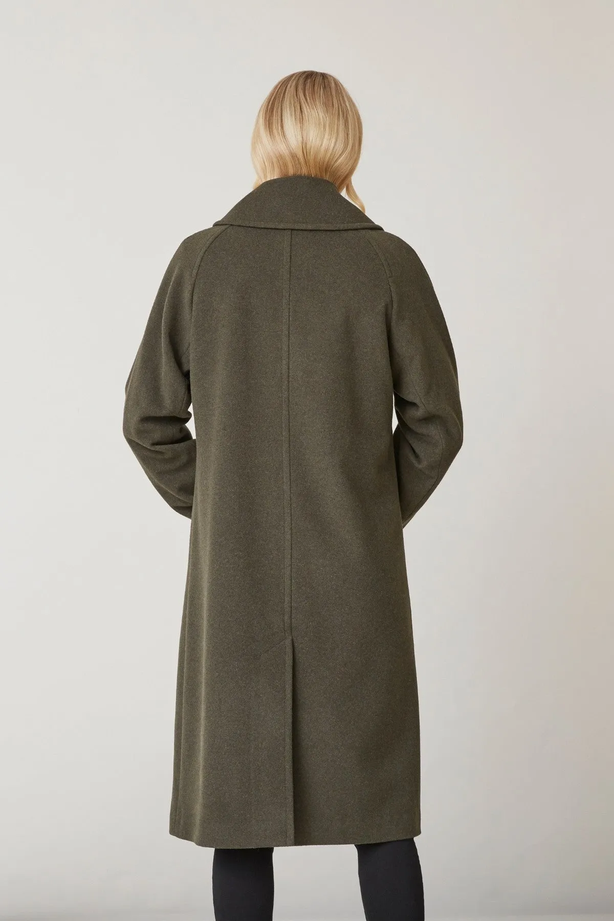 INGE Long Wool Coat with Notch Collar 1215