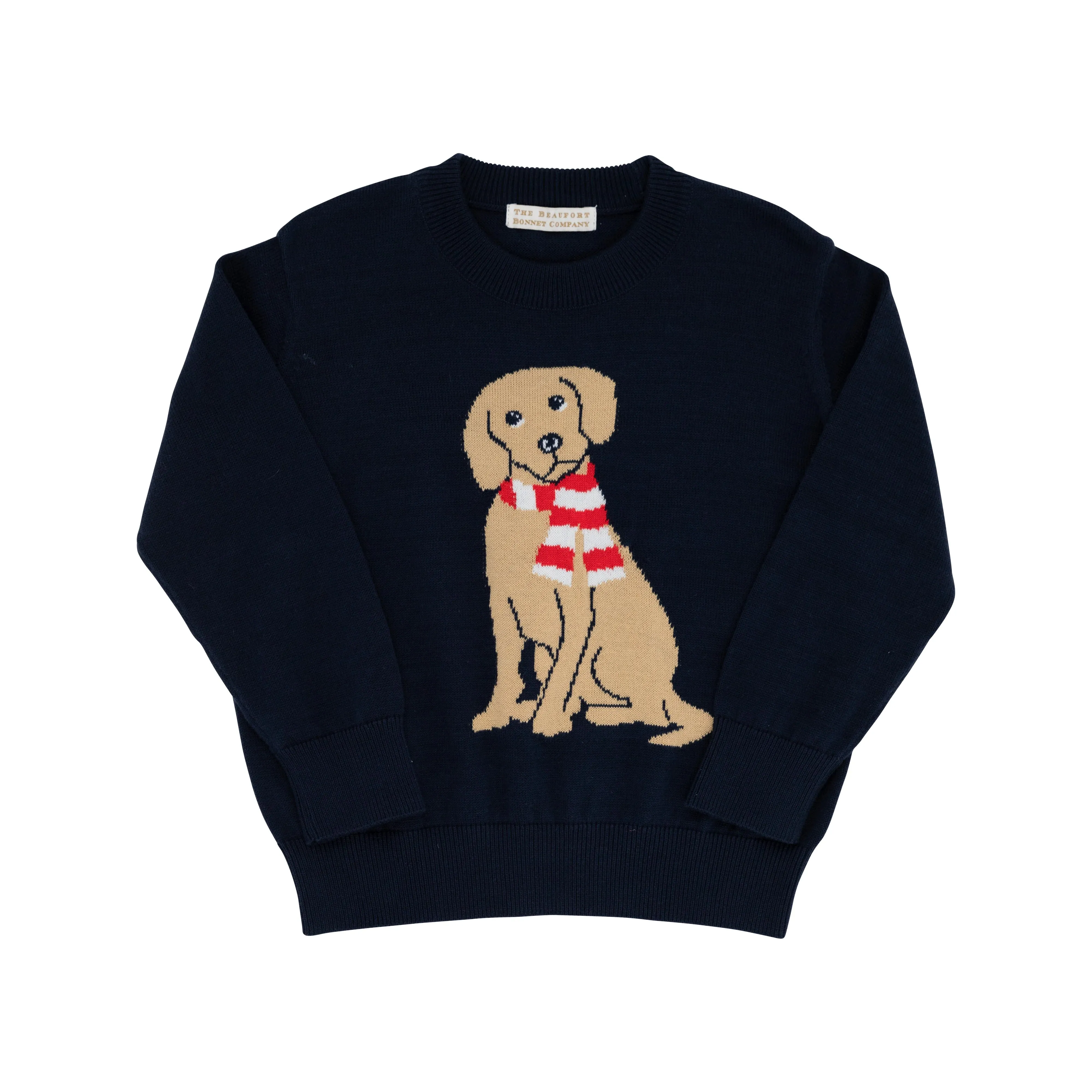 Isaac's Intarsia Sweater - Nantucket Navy Dog