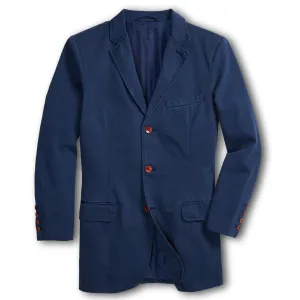 J. Peterman Men's Classic Fit Easy Suit Jacket - Pigment-Dyed Dress Jacket - Navy