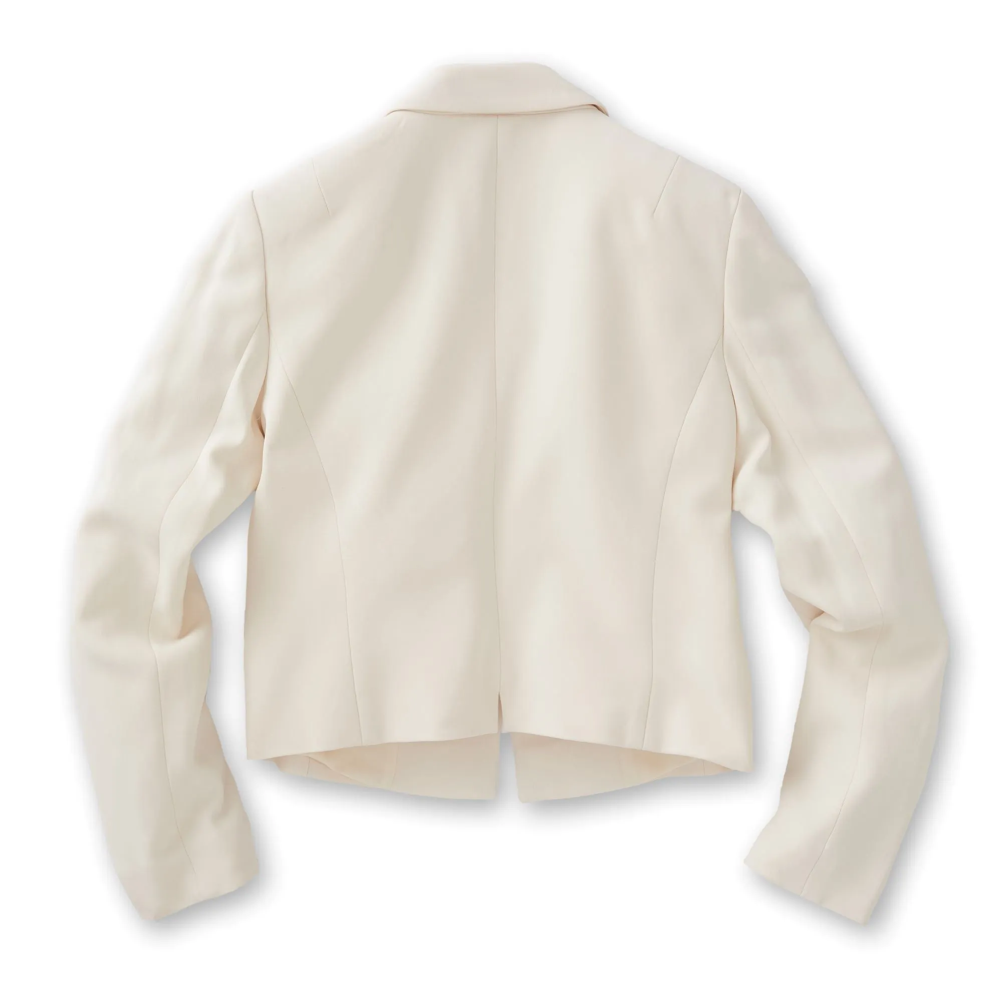 J. Peterman Women's Fitted and Cropped Open Front Blazer