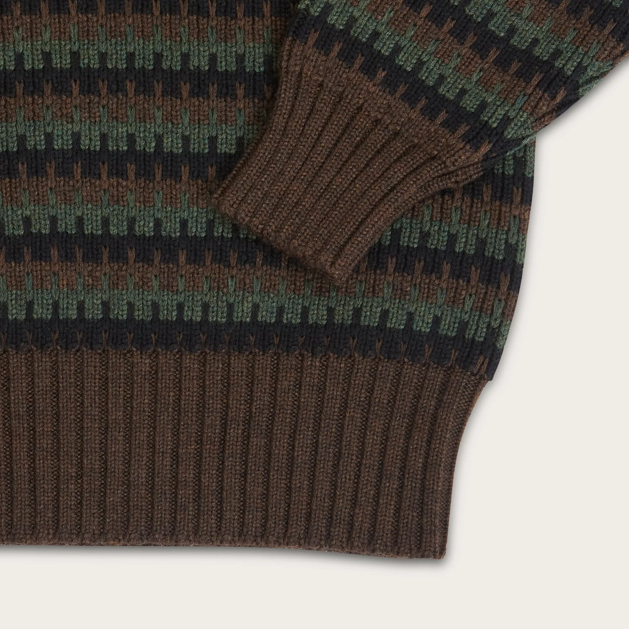 JACQUARD WOOL CREWNECK SWEATER