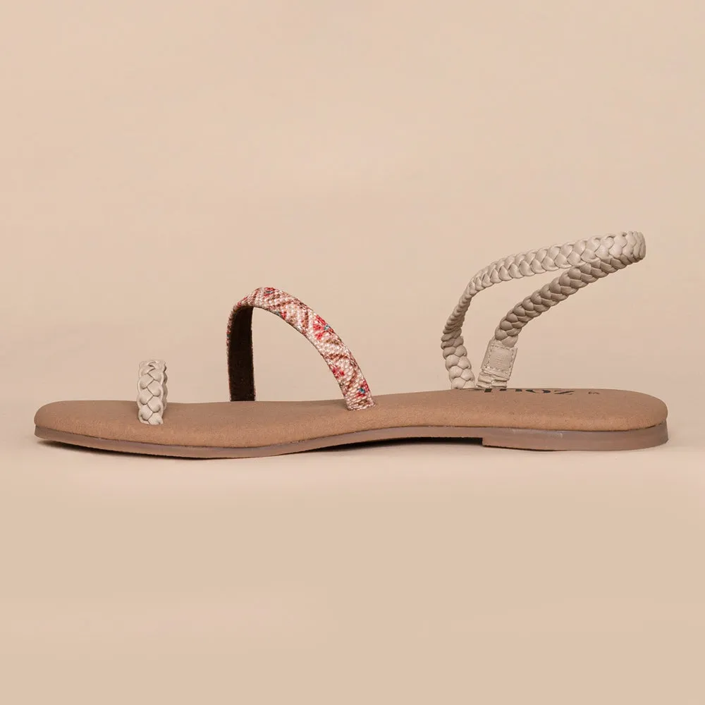 Jaipur Kamal Cream Braided Sandal