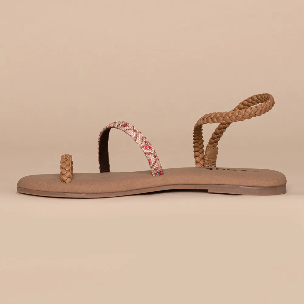 Jaipur Kamal Tan Braided Sandal