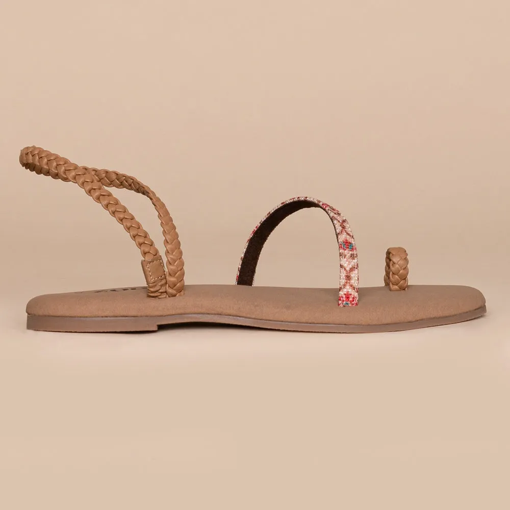 Jaipur Kamal Tan Braided Sandal