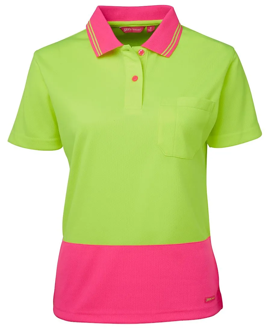 JB's Wear 6LHCP Ladies Hi-viz S/S Comfort Polo Shirt