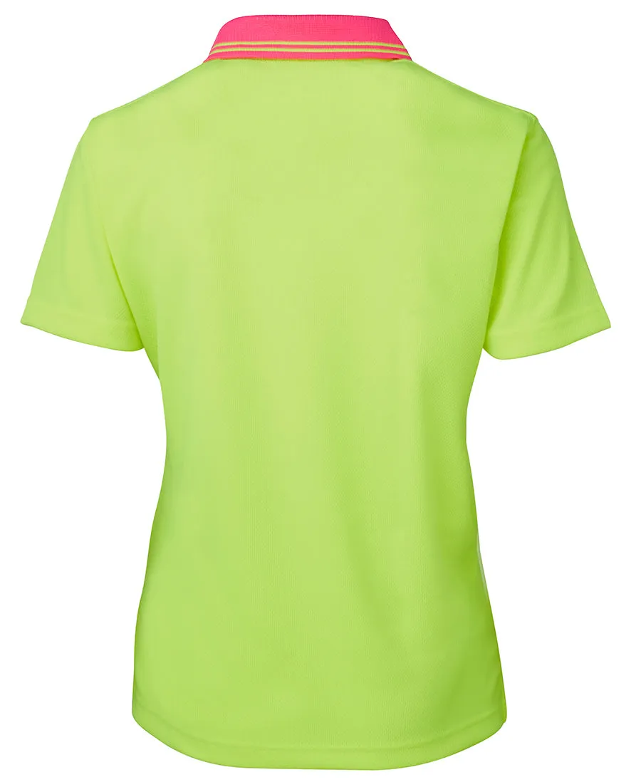 JB's Wear 6LHCP Ladies Hi-viz S/S Comfort Polo Shirt