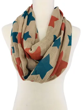 JC011203 Star Infinity Cotton Scarf