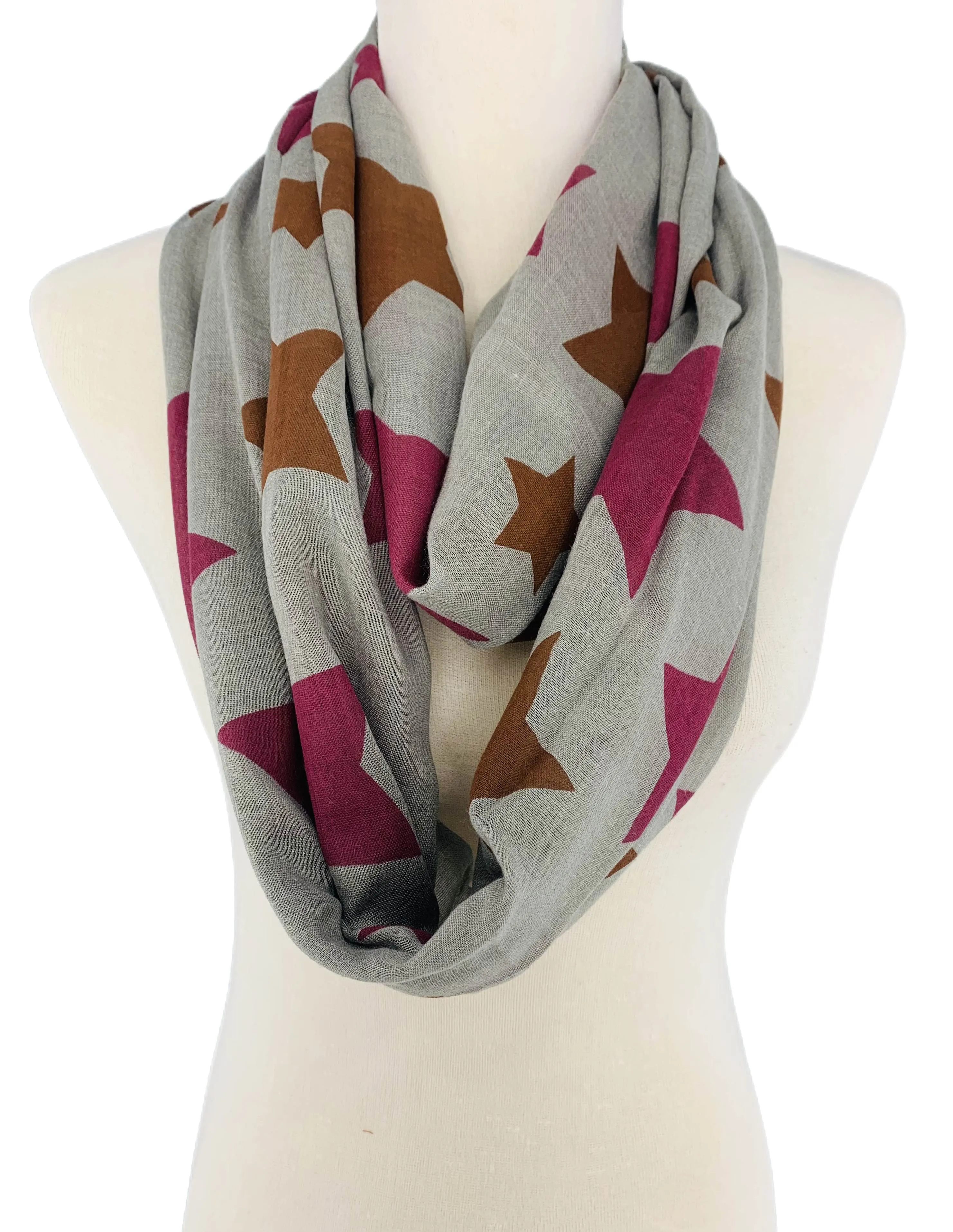 JC011203 Star Infinity Cotton Scarf