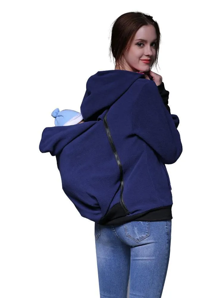 Kangaroo Mom Baby Carrier Hoodie Coat Jacket Pet Bag