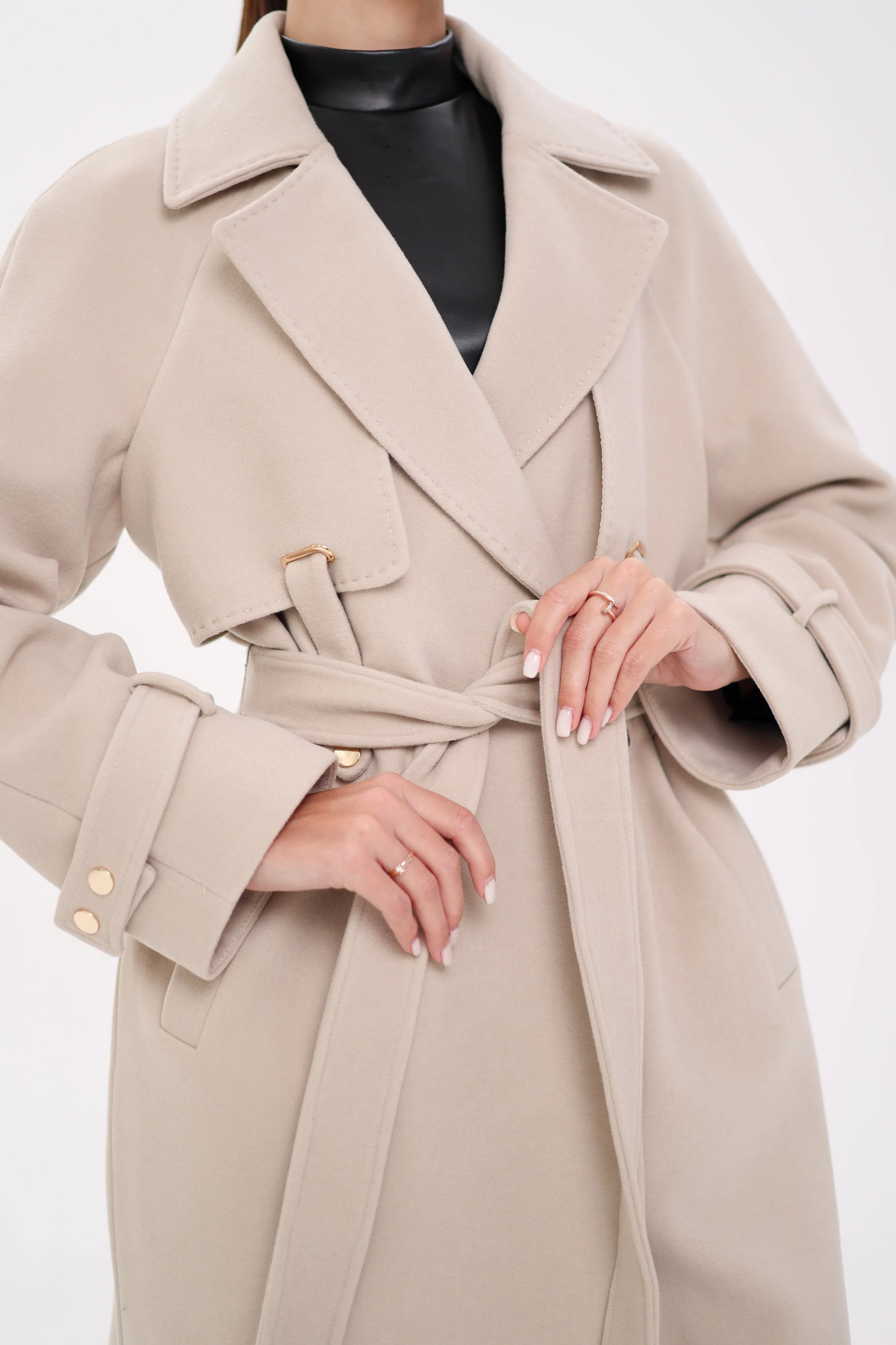 Karina Wool Blend Overcoat