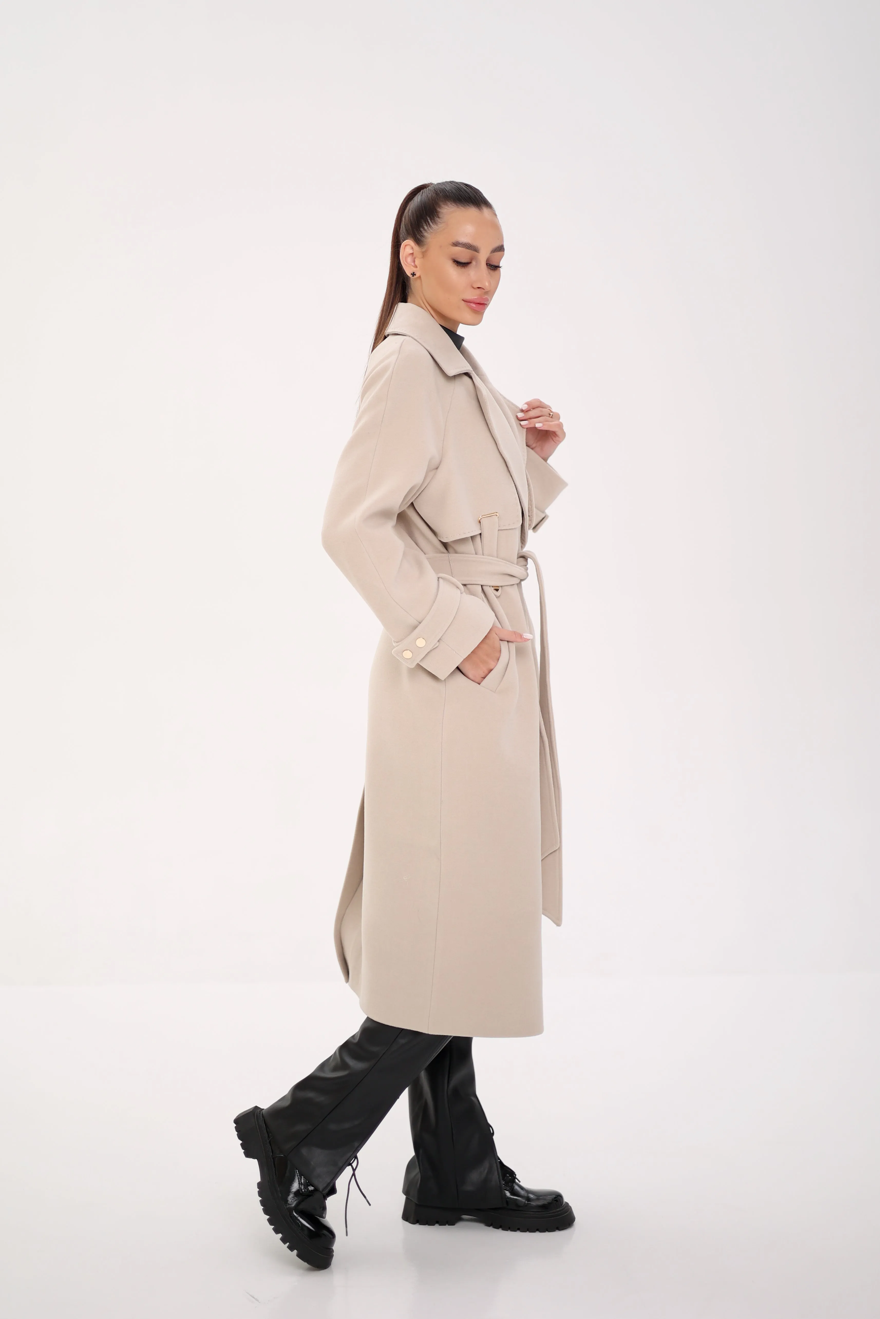 Karina Wool Blend Overcoat