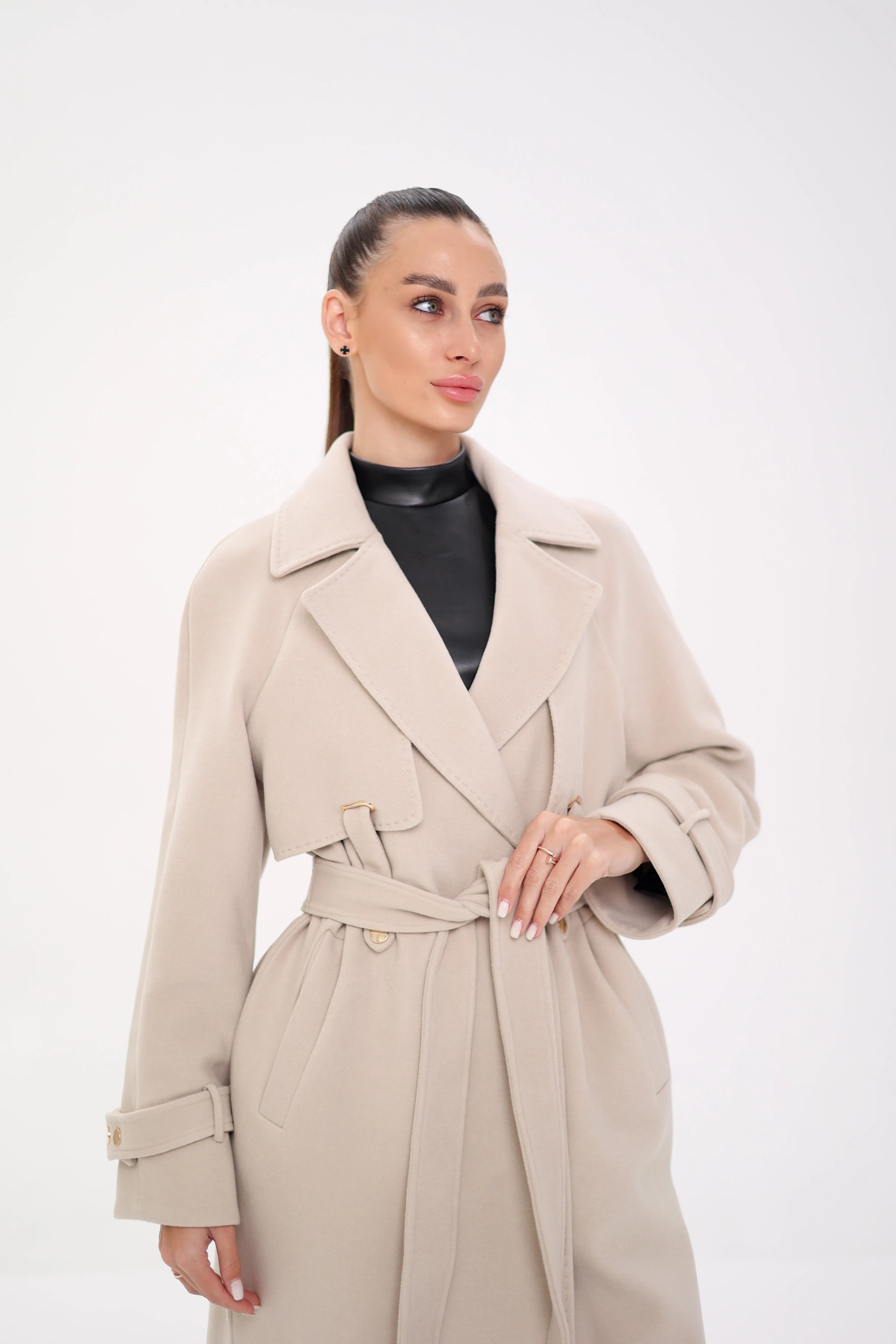 Karina Wool Blend Overcoat