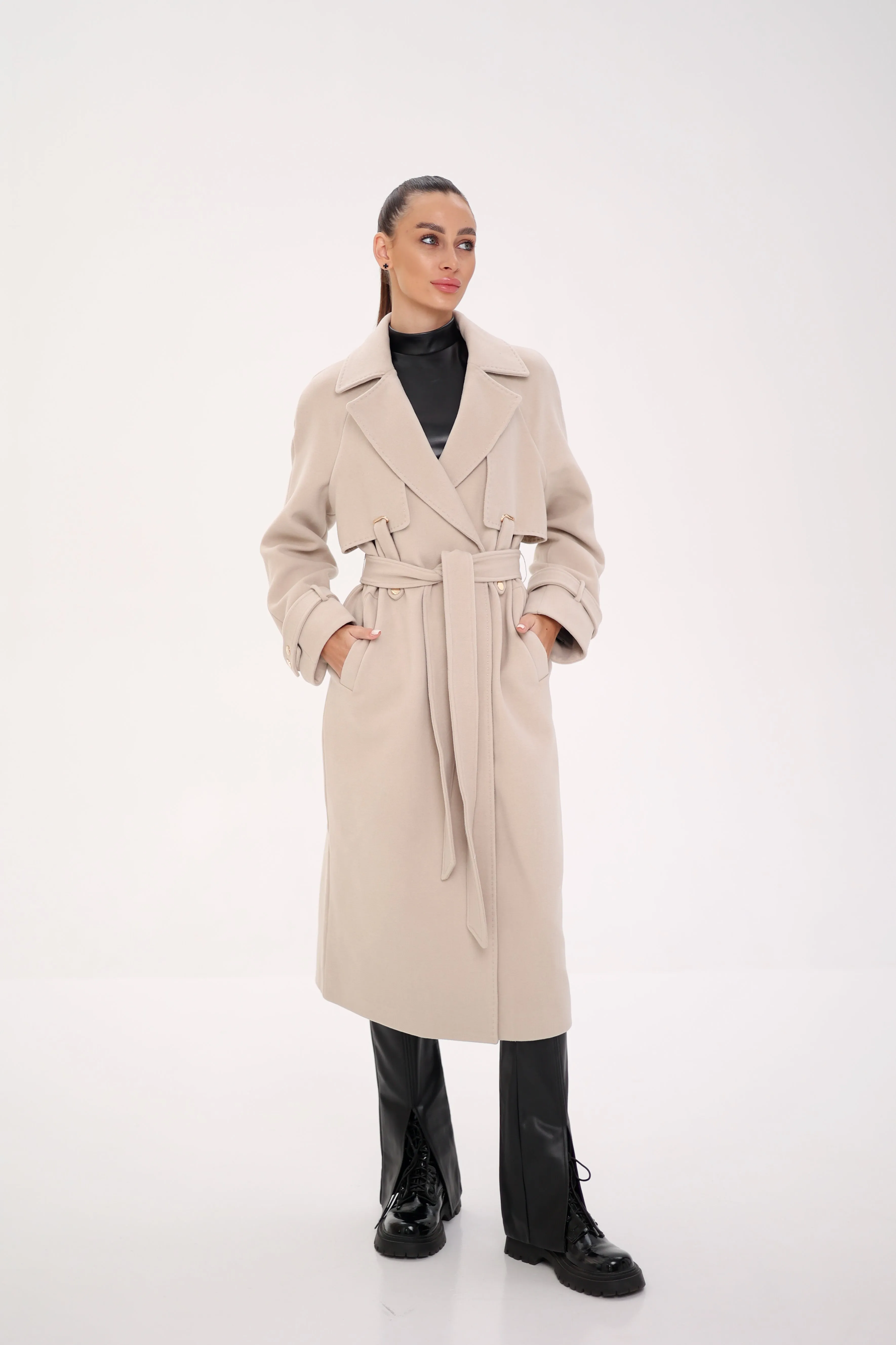 Karina Wool Blend Overcoat