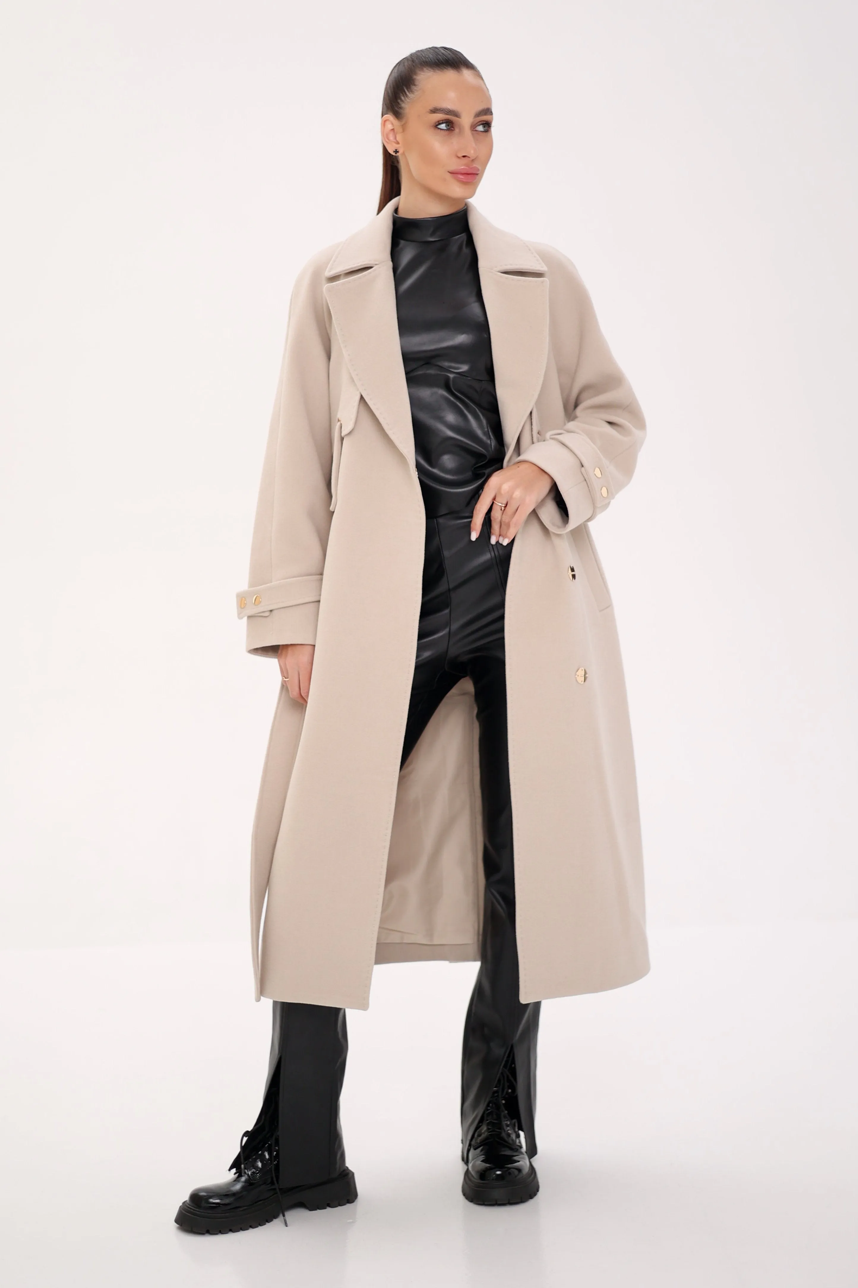 Karina Wool Blend Overcoat