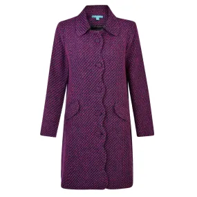 Lana Coat Navy/Raspberry