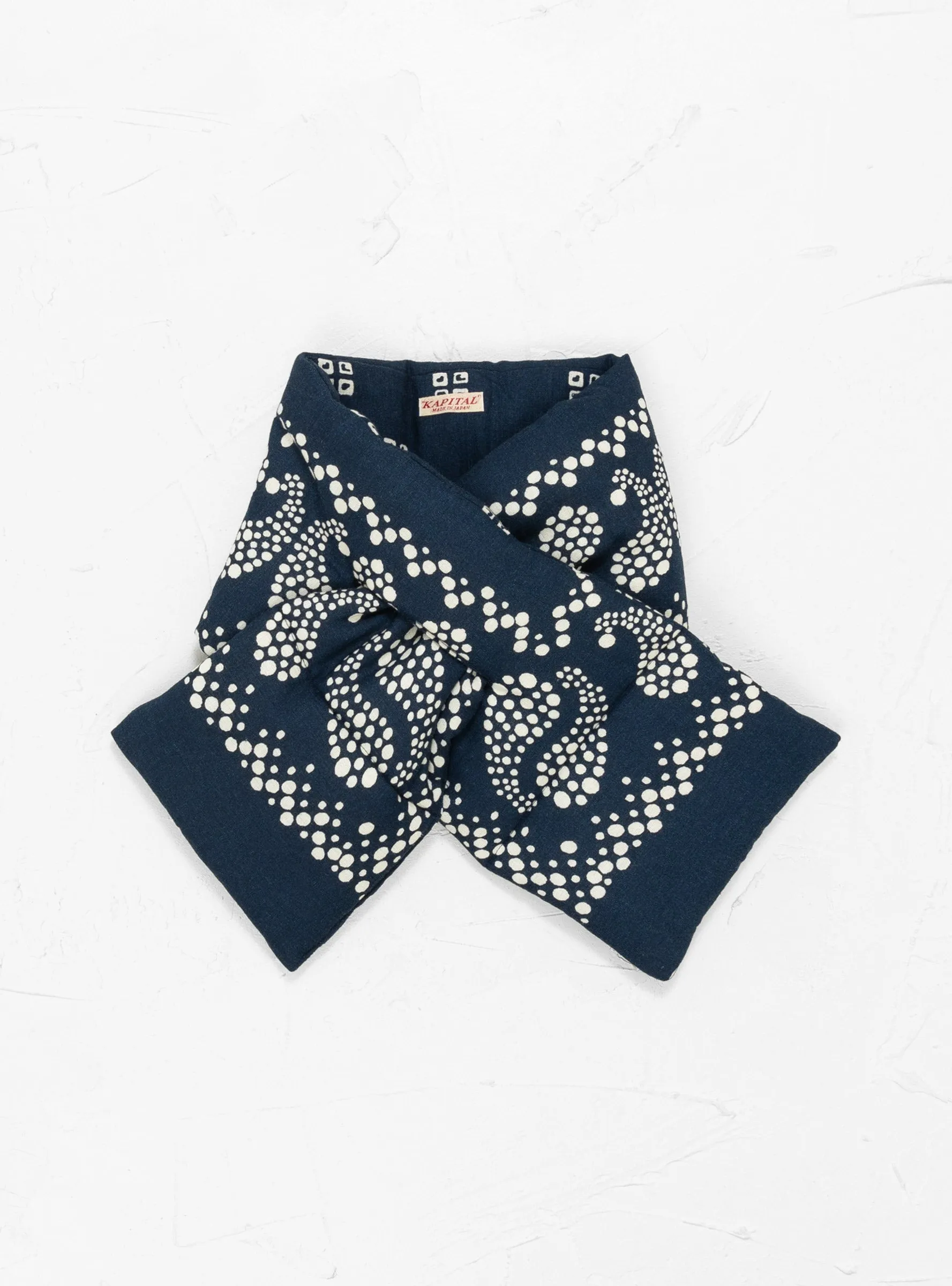 Linen Rayon Bandana Kesa Scarf Navy