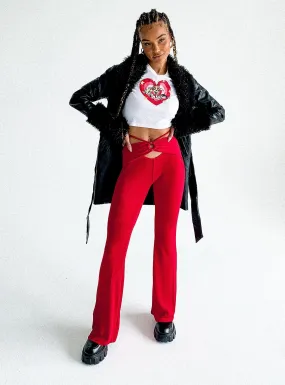 Loriella Flare Pants Red