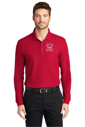 Lotus School Long Sleeve Adult Pique Polo. K100LS (High School)