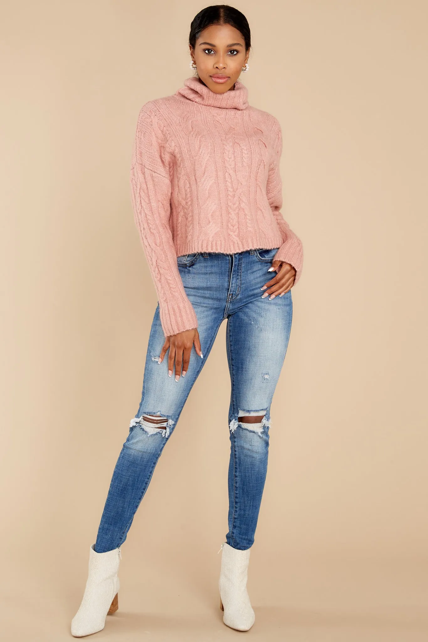 Love Me First Mauve Sweater