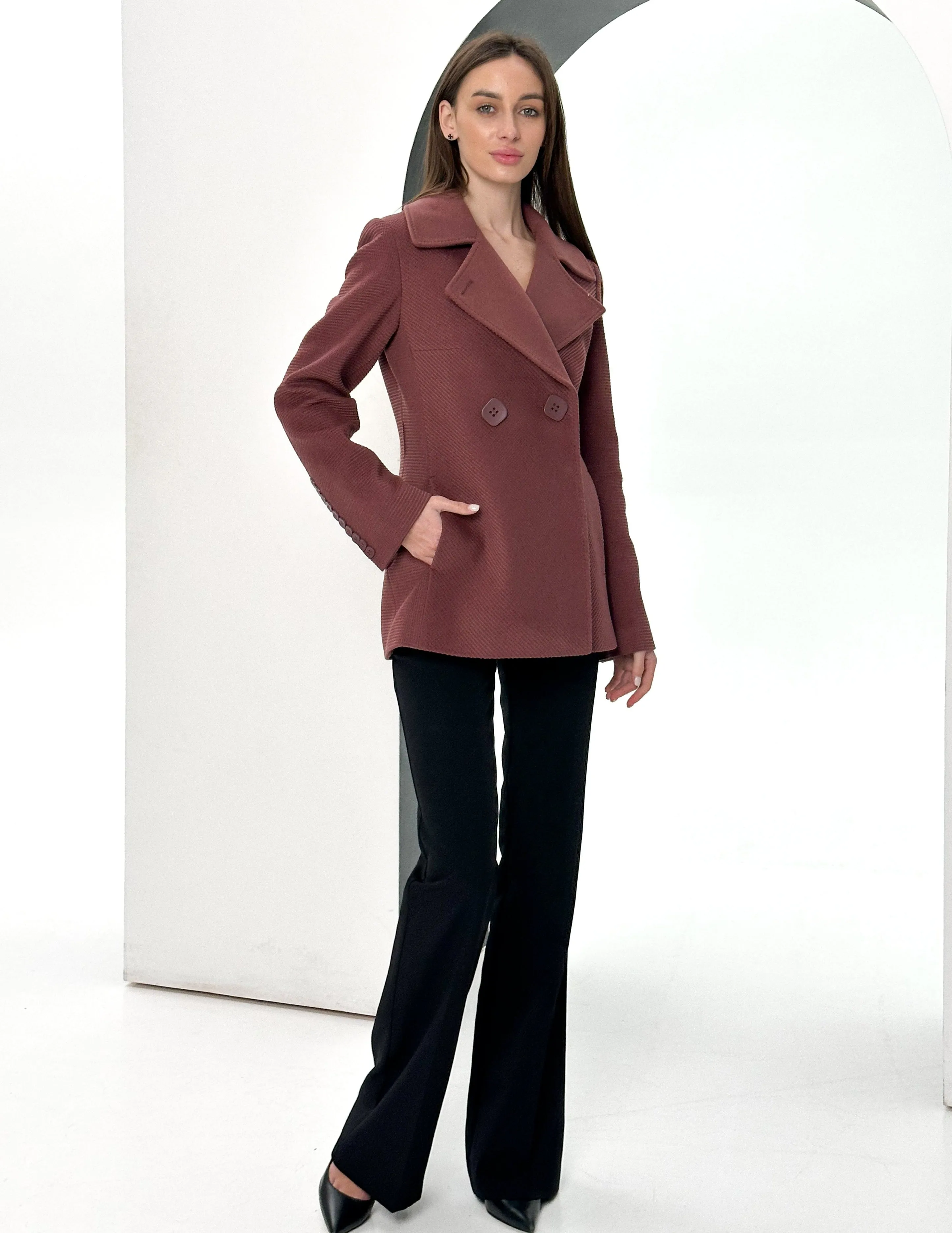 Lyndale Cashmere Wool Blend Coat