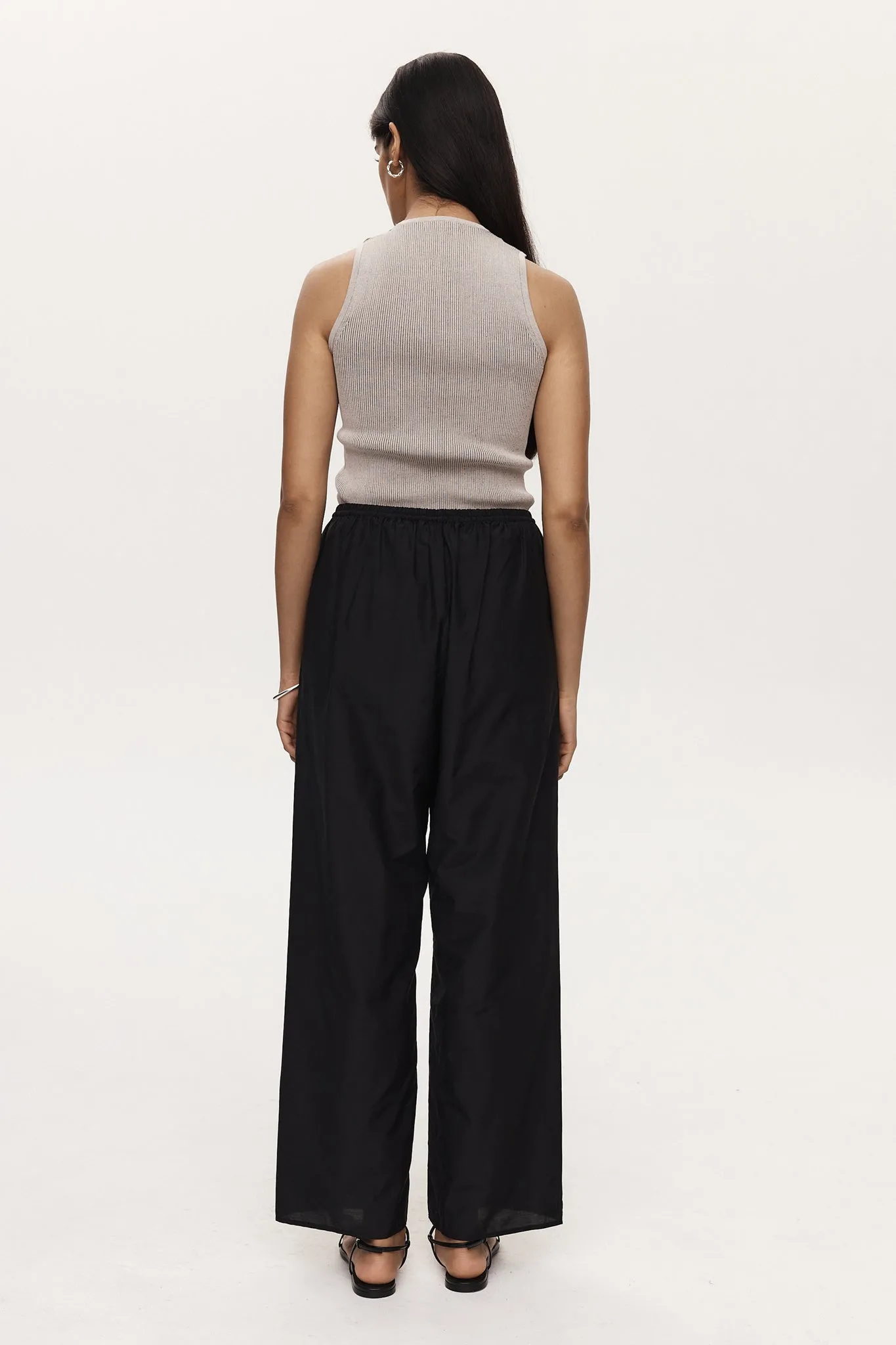 Marle Renee Pant -Cotton/Silk - Black