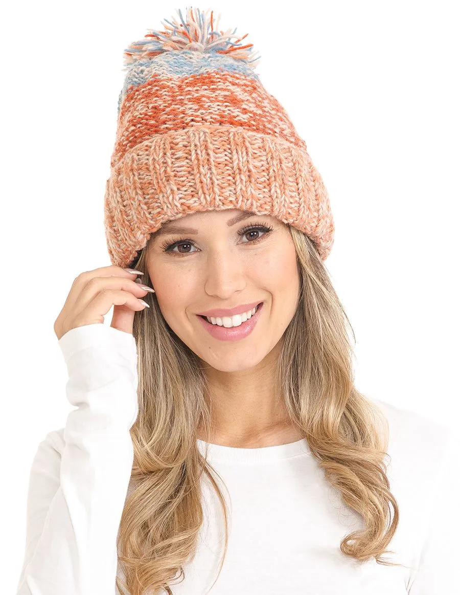 Melange Woolen Beanie Hat