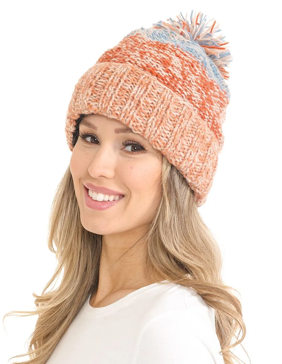 Melange Woolen Beanie Hat