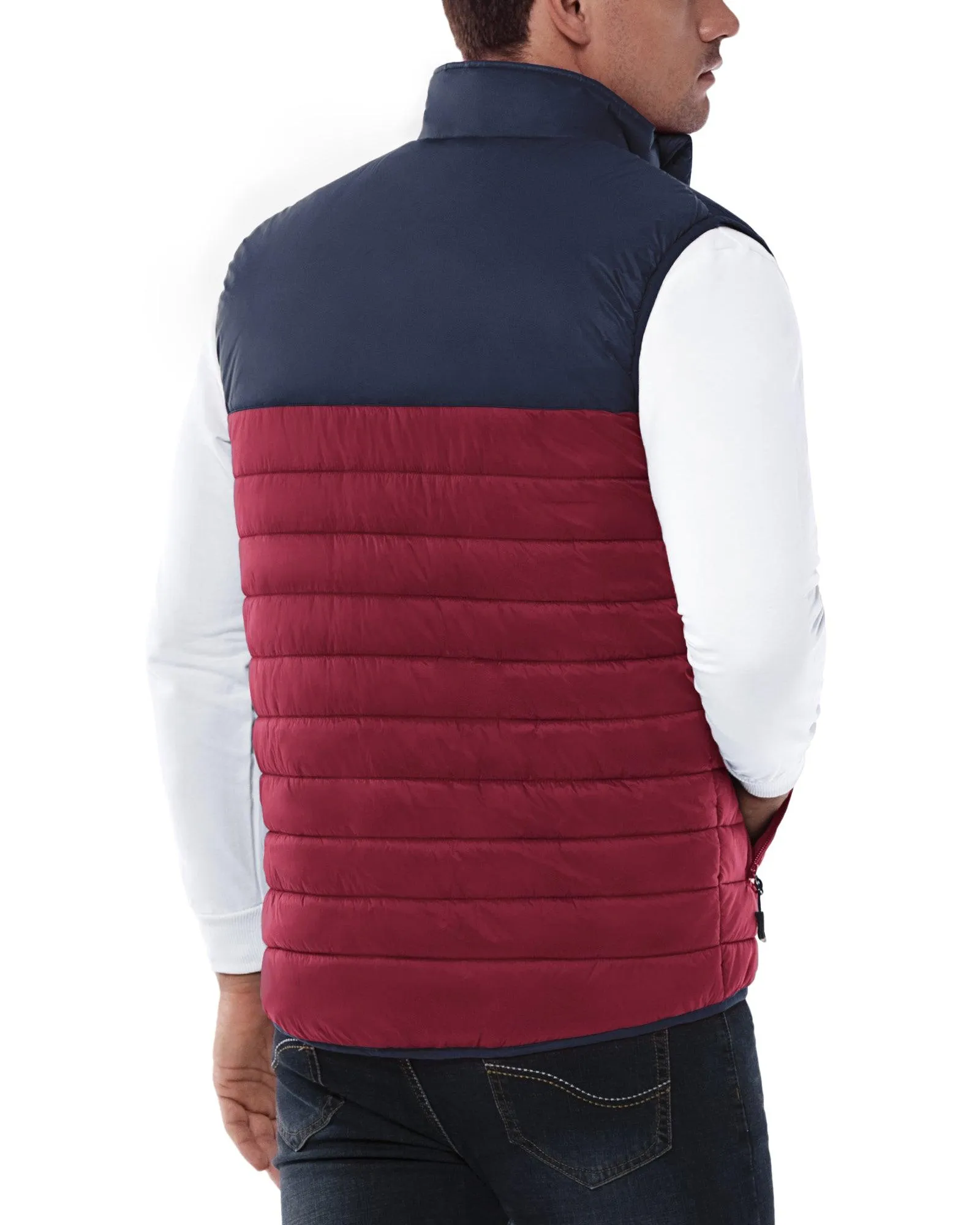 Men's 0.82 lbs Packable Weatherproof Insulated Puffer Gilet with 5 Pockets