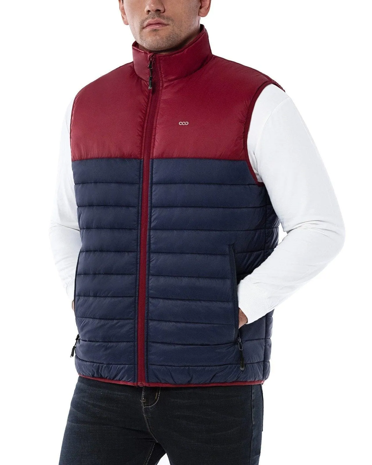 Men's 0.82 lbs Packable Weatherproof Insulated Puffer Gilet with 5 Pockets