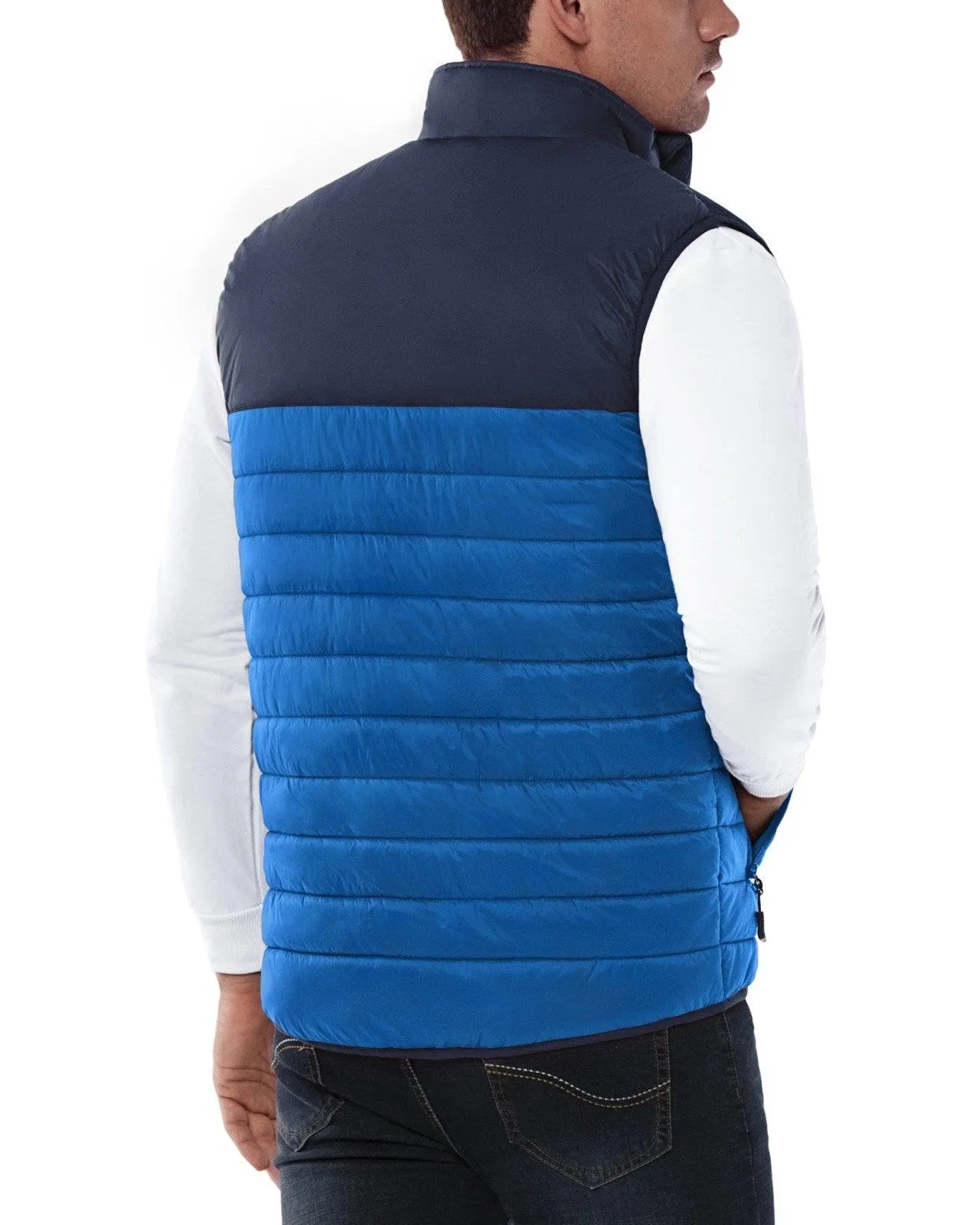 Men's 0.82 lbs Packable Weatherproof Insulated Puffer Gilet with 5 Pockets