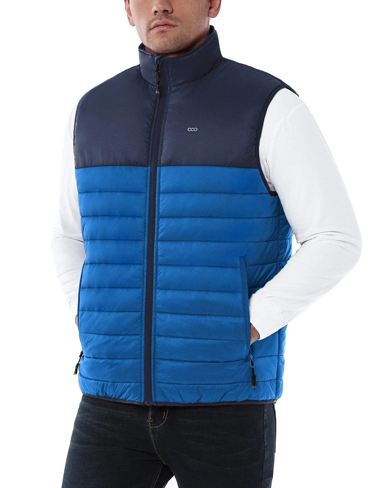 Men's 0.82 lbs Packable Weatherproof Insulated Puffer Gilet with 5 Pockets