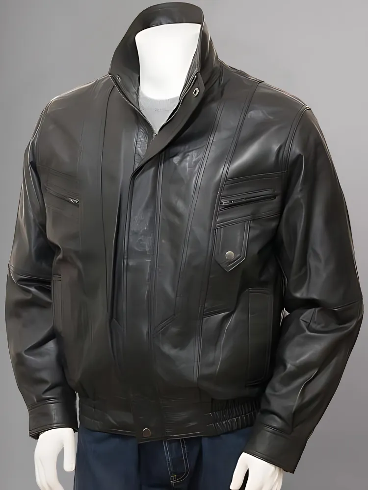 MEN'S BROWN NUBUCK LEATHER BLOUSON