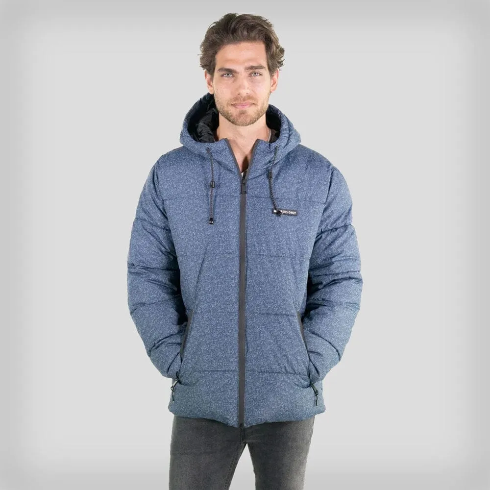 Men's Heather Print Puffer Jacket - FINAL SALE