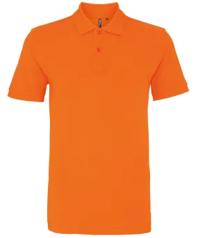 Mens Plain Short Sleeve Polo Shirt - Orange