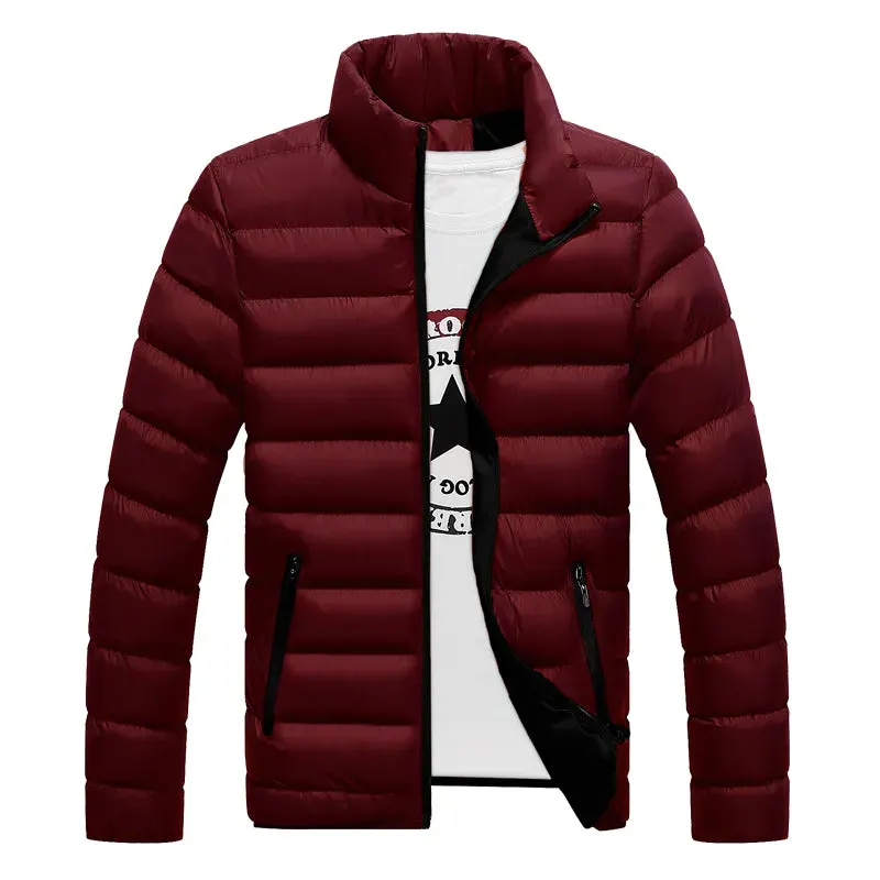 Men's Winter Thick Jacket Stand Neck Zipper*