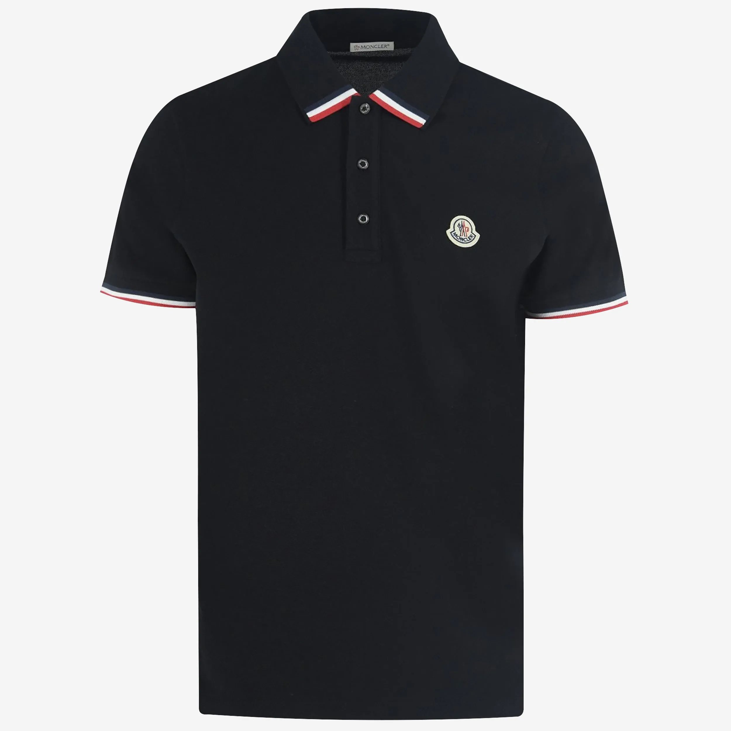 Moncler Tricolour Tip Collar Polo