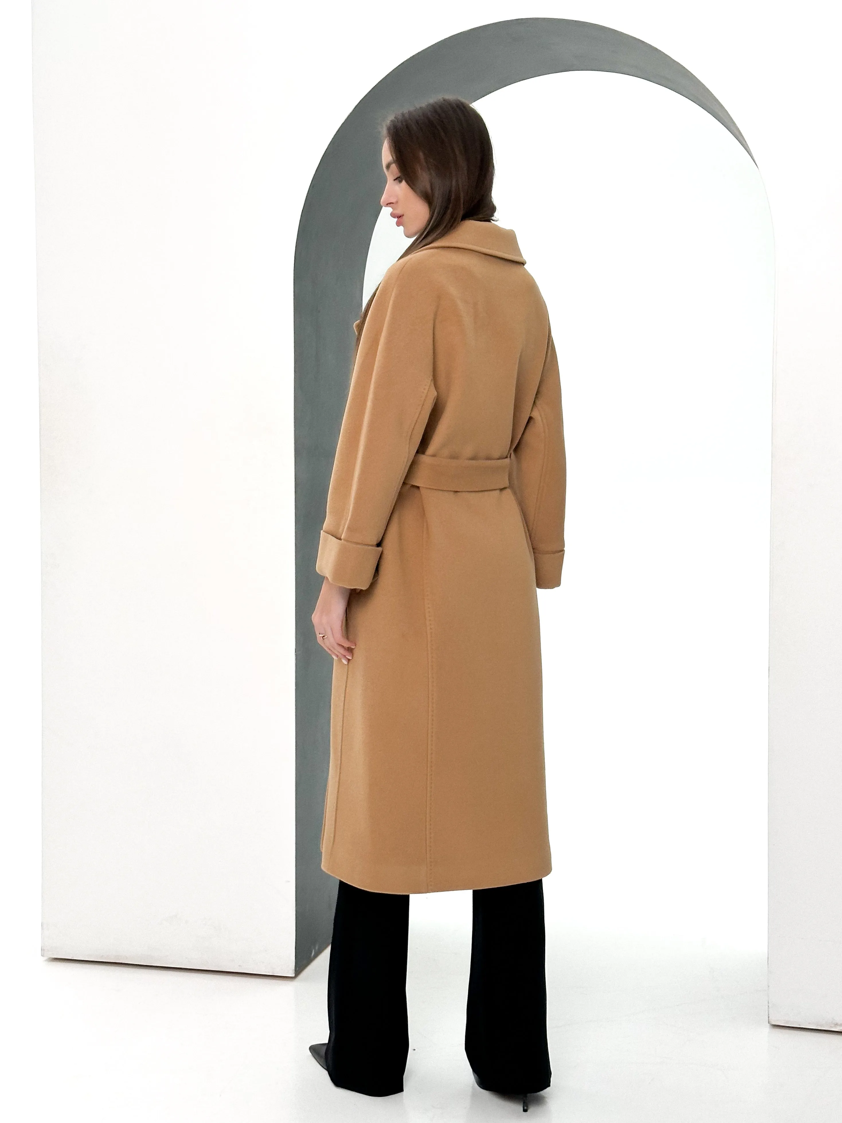 Monique Tailored Cashmere Wool Blend Coat