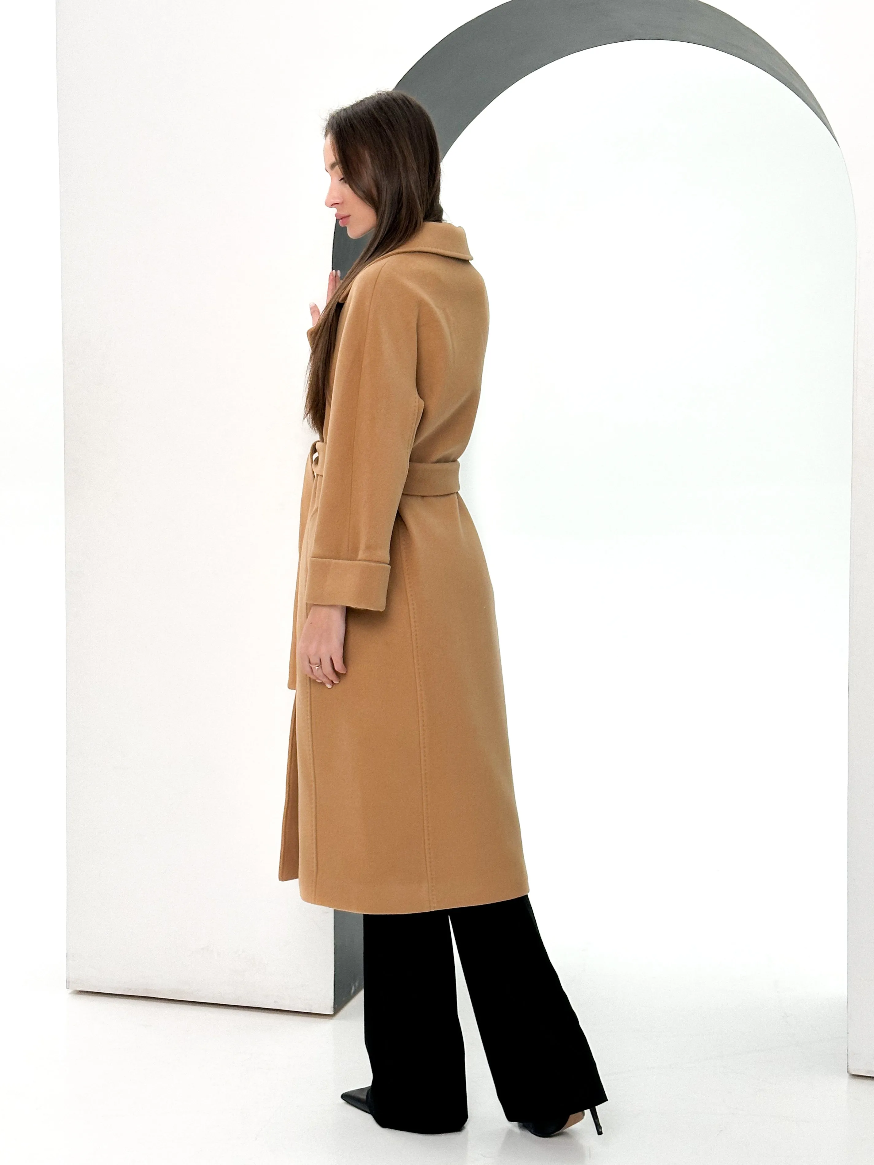 Monique Tailored Cashmere Wool Blend Coat