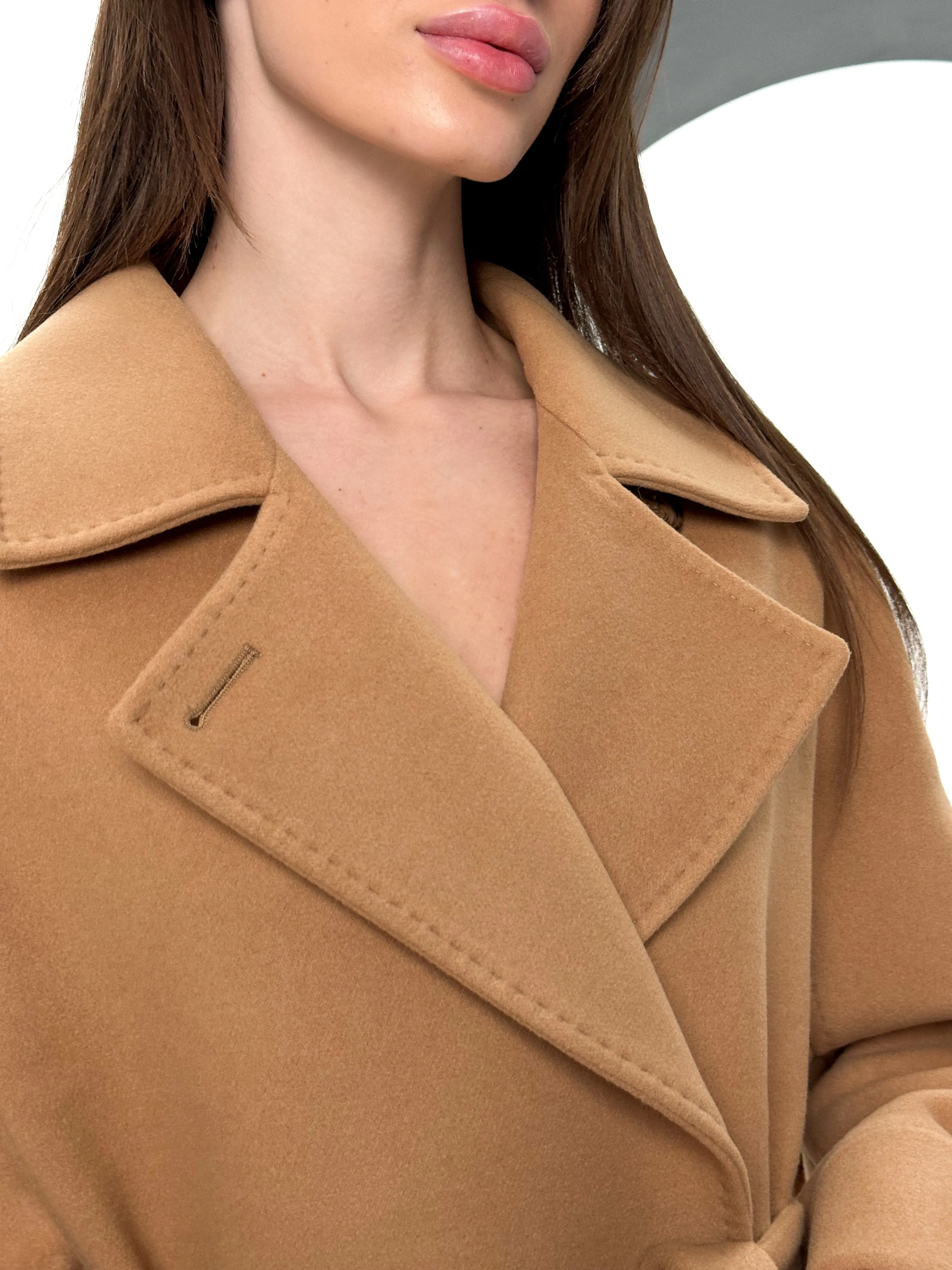 Monique Tailored Cashmere Wool Blend Coat