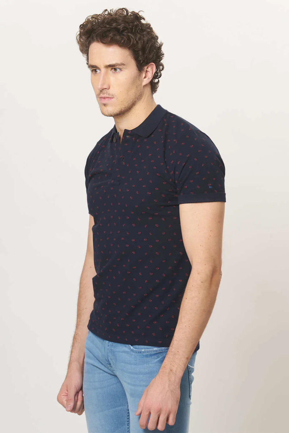 Muscle Fit Printed Polo T.Shirt