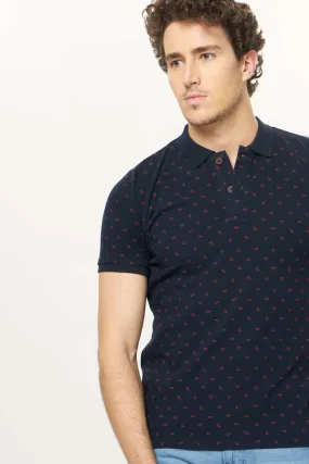 Muscle Fit Printed Polo T.Shirt