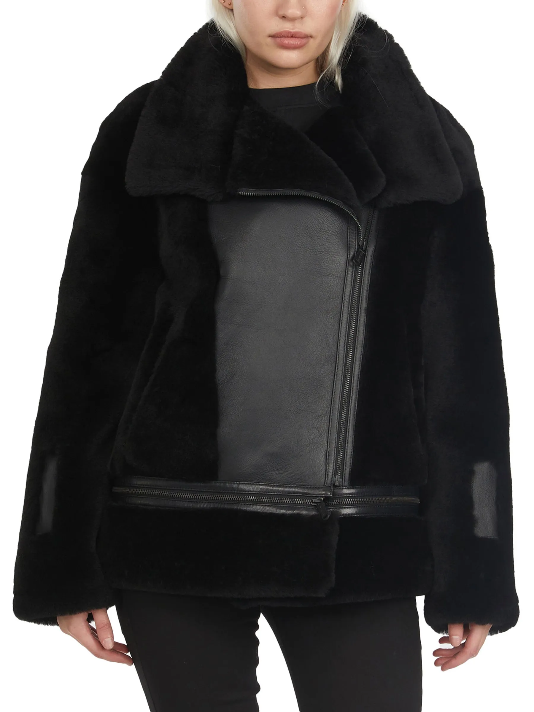 Naomi Women's Shearling Perfecto Jacket